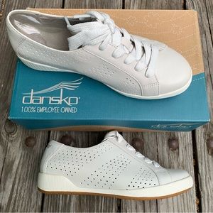 New Dansko Orli Napa leather comfort sneaker in ivory- 37 6.5